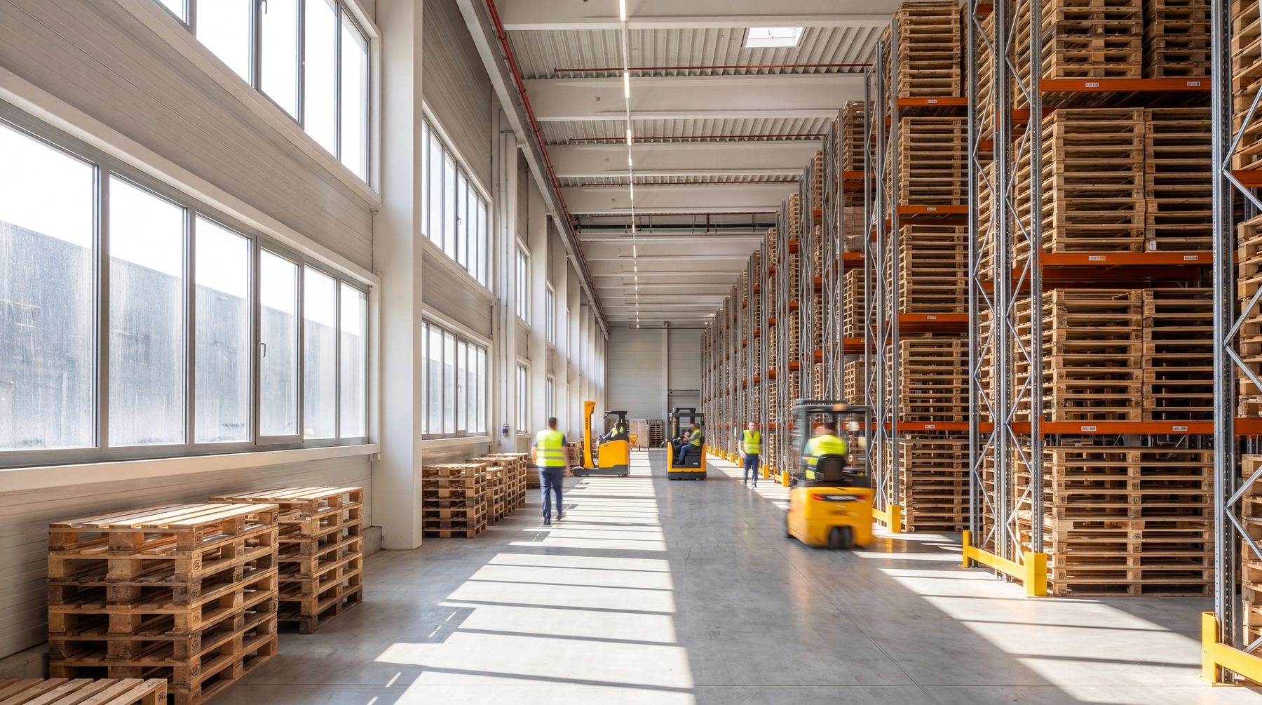 Standard and Euro wooden pallets